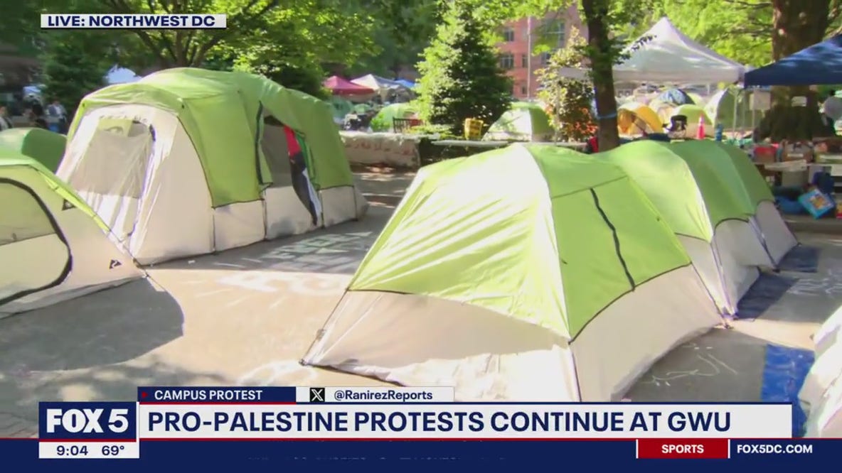 Protests continue at George Washington University after House Republicans spar with demonstrators